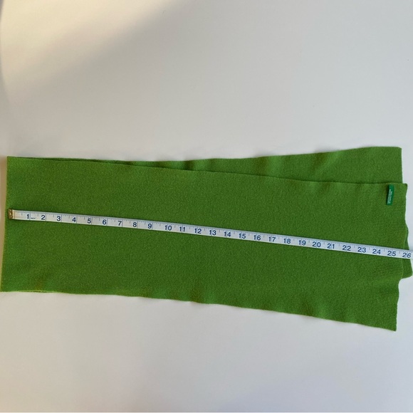 United Colors of Benetton Lime Green Knit Scarf - Picture 4 of 4